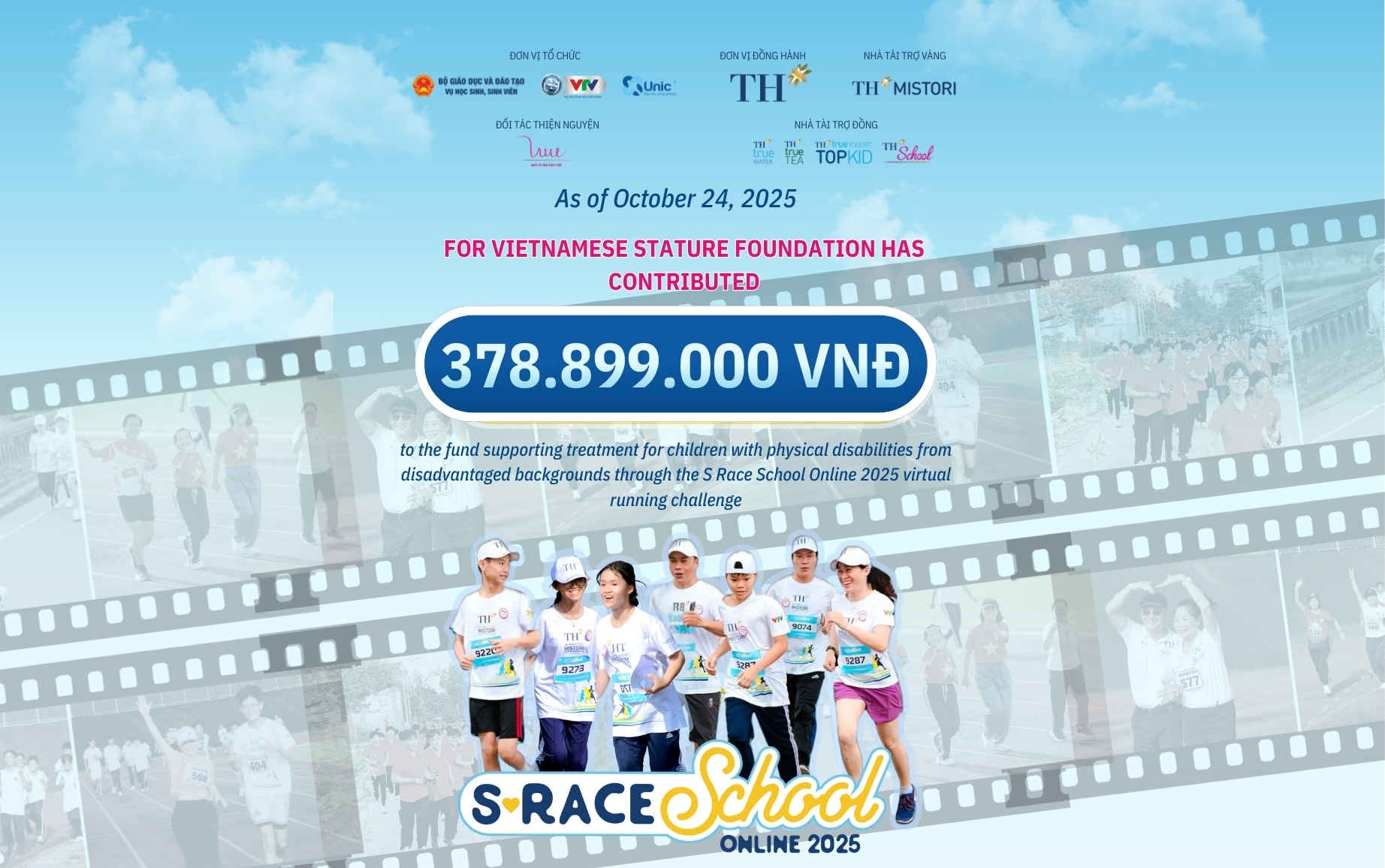 Nearly 379 million VND contributed by VSF to support mobility disability treatment for pediatric patients after 24 days of S-Race School Online